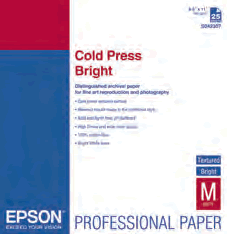 Epson Cold Press Bright in 17" x 22" 25 sheets S042311