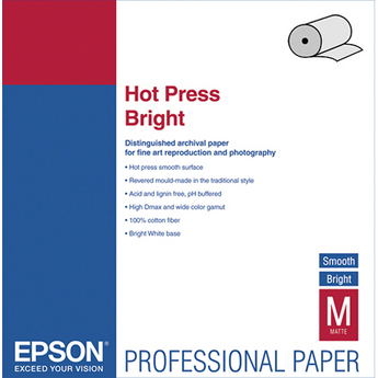 Epson Hot Press Bright in 17" x 50' roll S042333